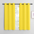 NICETOWN Bright Yellow Room Darkening Curtains for Kitchen, Window Treatment Thermal Insulated Solid Grommet Room Darkening…