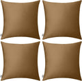 Thmyo 4-Pack 100% Cotton Comfortable Solid Decorative Throw Pillow Case, Thmyo Square Cushion Cover Pillowcase Sublimation Blank Pillow Cove…