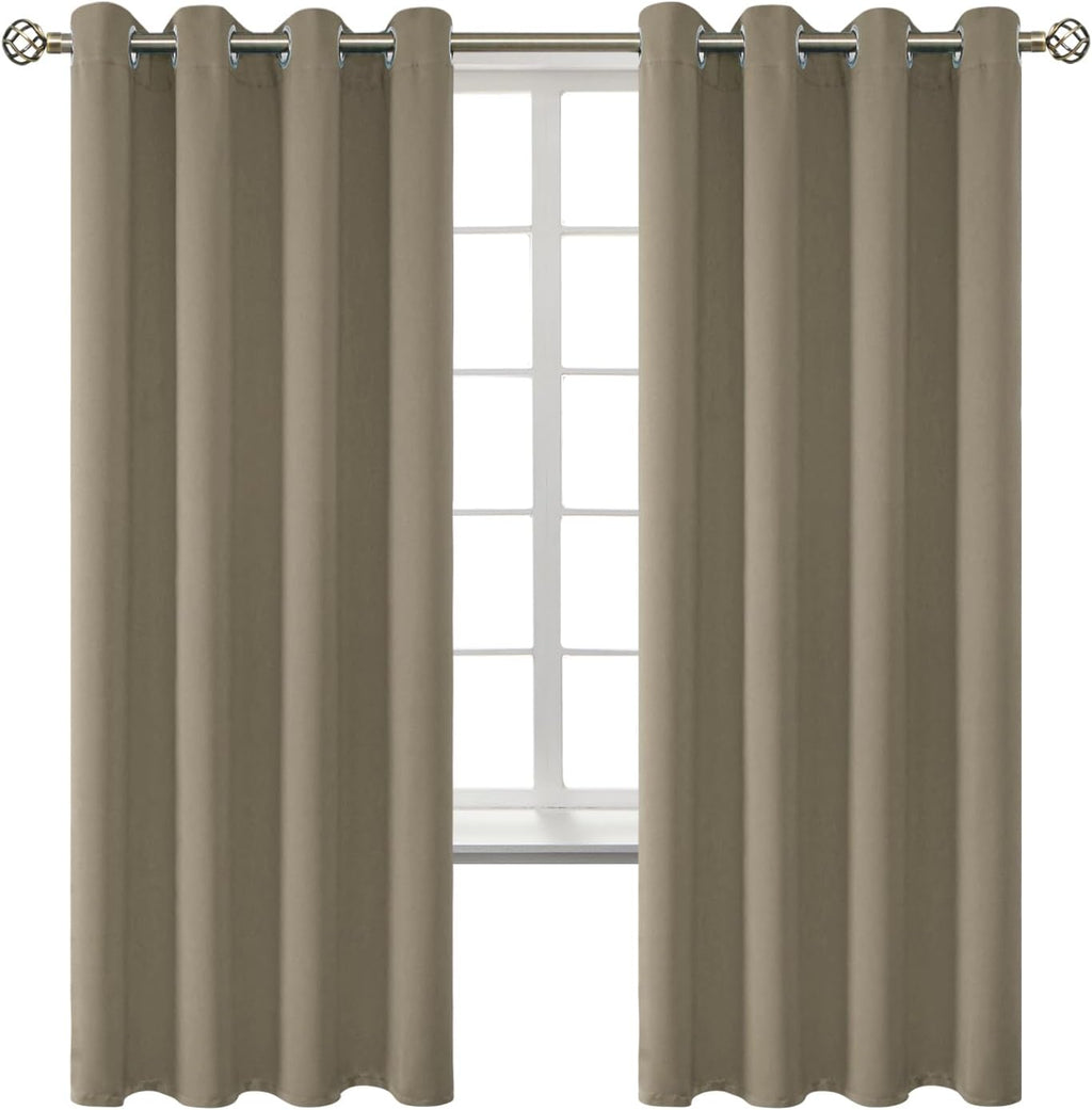 BGment Room Darkening Curtains 72 Inches Long - Grommet Thermal Insulated Drapes Window Treatment Curtains for Bedroom, 2 Panels, 52 x 72 I…