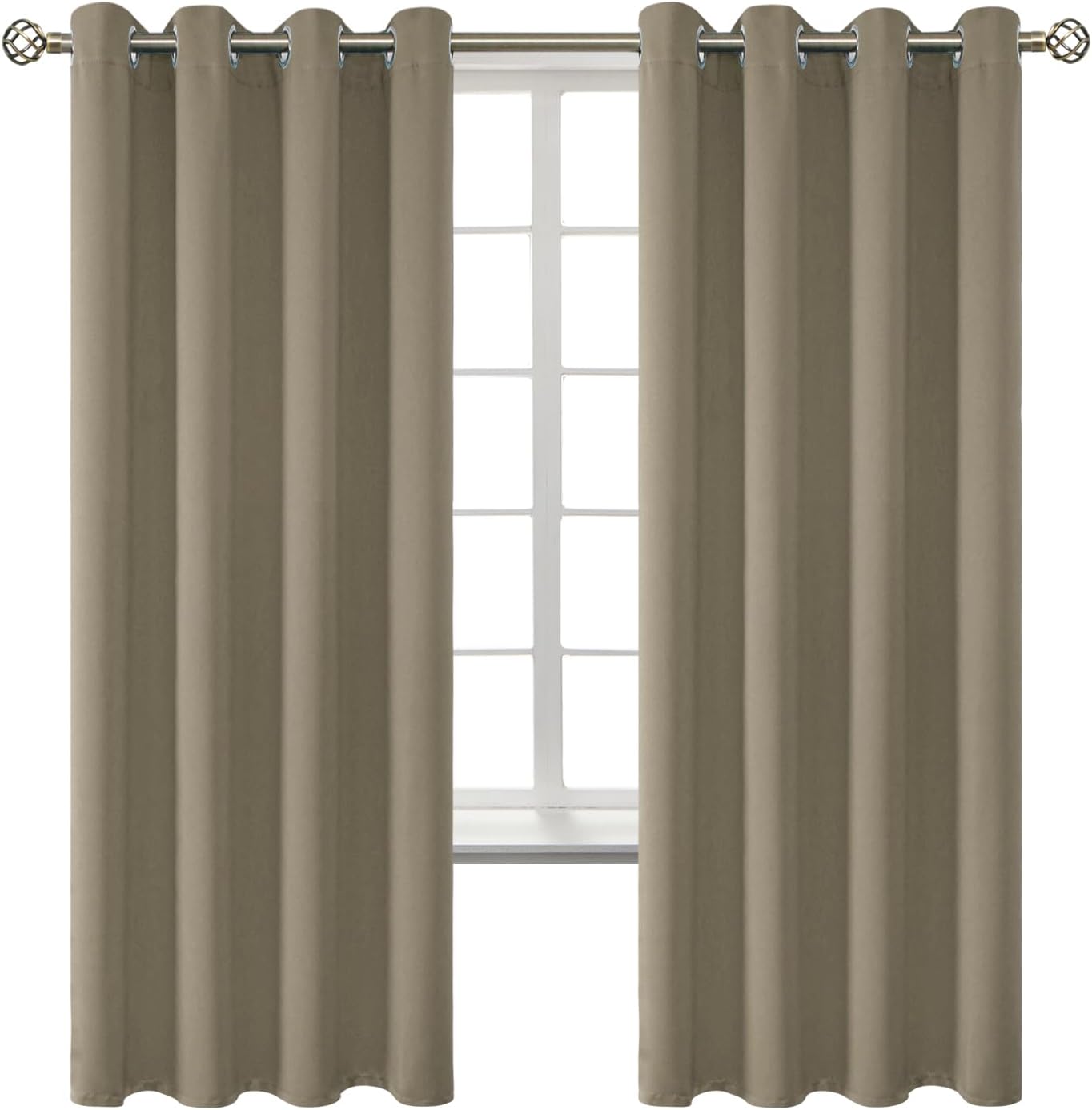BGment Room Darkening Curtains 72 Inches Long - Grommet Thermal Insulated Drapes Window Treatment Curtains for Bedroom, 2 Panels, 52 x 72 I…
