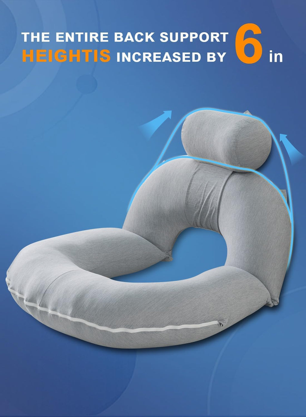 Insen Reading Pillow, Back Pillow for Sitting in Bed for Reading, Nurse & Relax, Reading Pillow for Adults, Moms & Kids, Sit Up Pillow for…