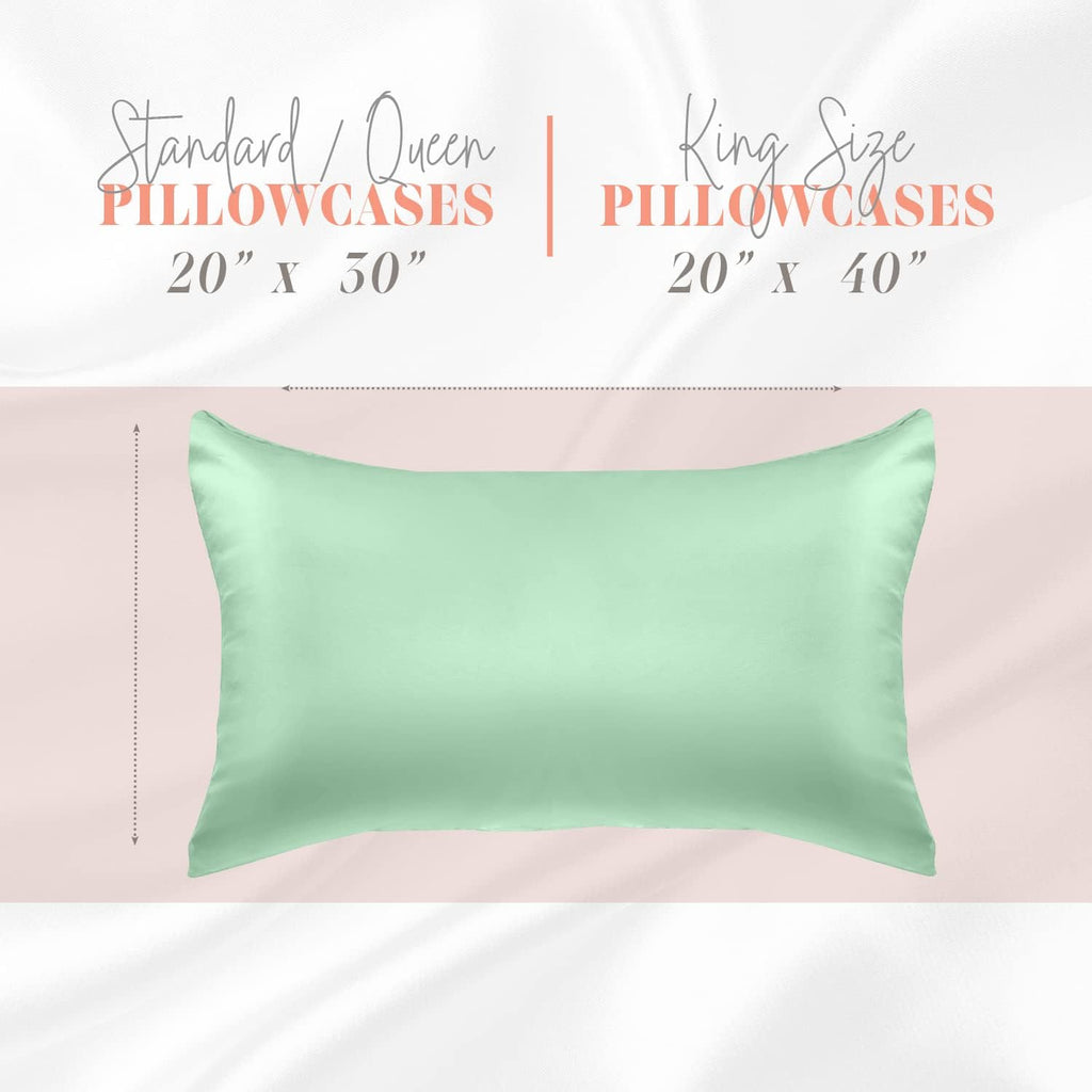 Elegantcomfort Elegant Comfort Silky and Luxurious 2-Piece Satin Pillowcase Set for Healthier Skin and Hair, Hidden Zipper Closure and Beau…