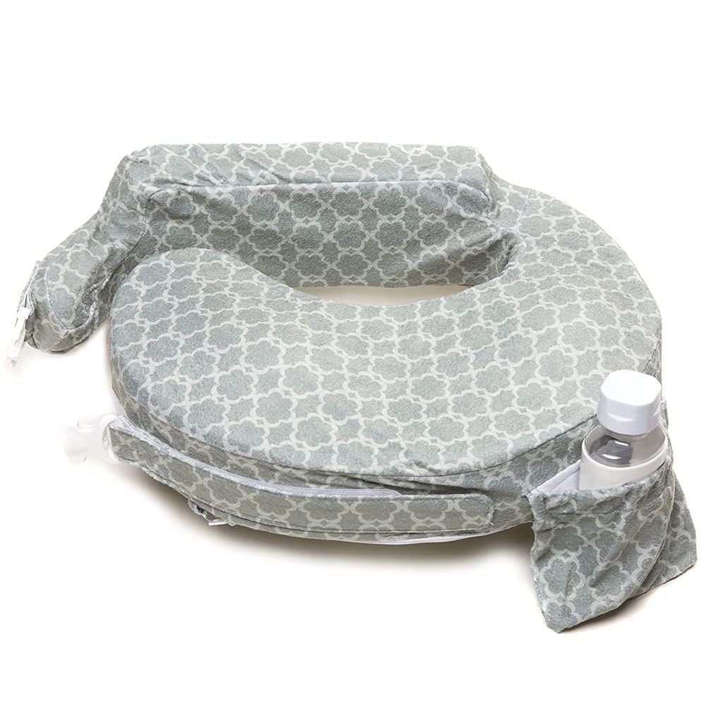 MyBrestFriend My Brest Friend Nursing Pillow - Deluxe - Enhanced Comfort w/ Slipcover - Ergonomic Design for Breastfeeding Support For Mom…