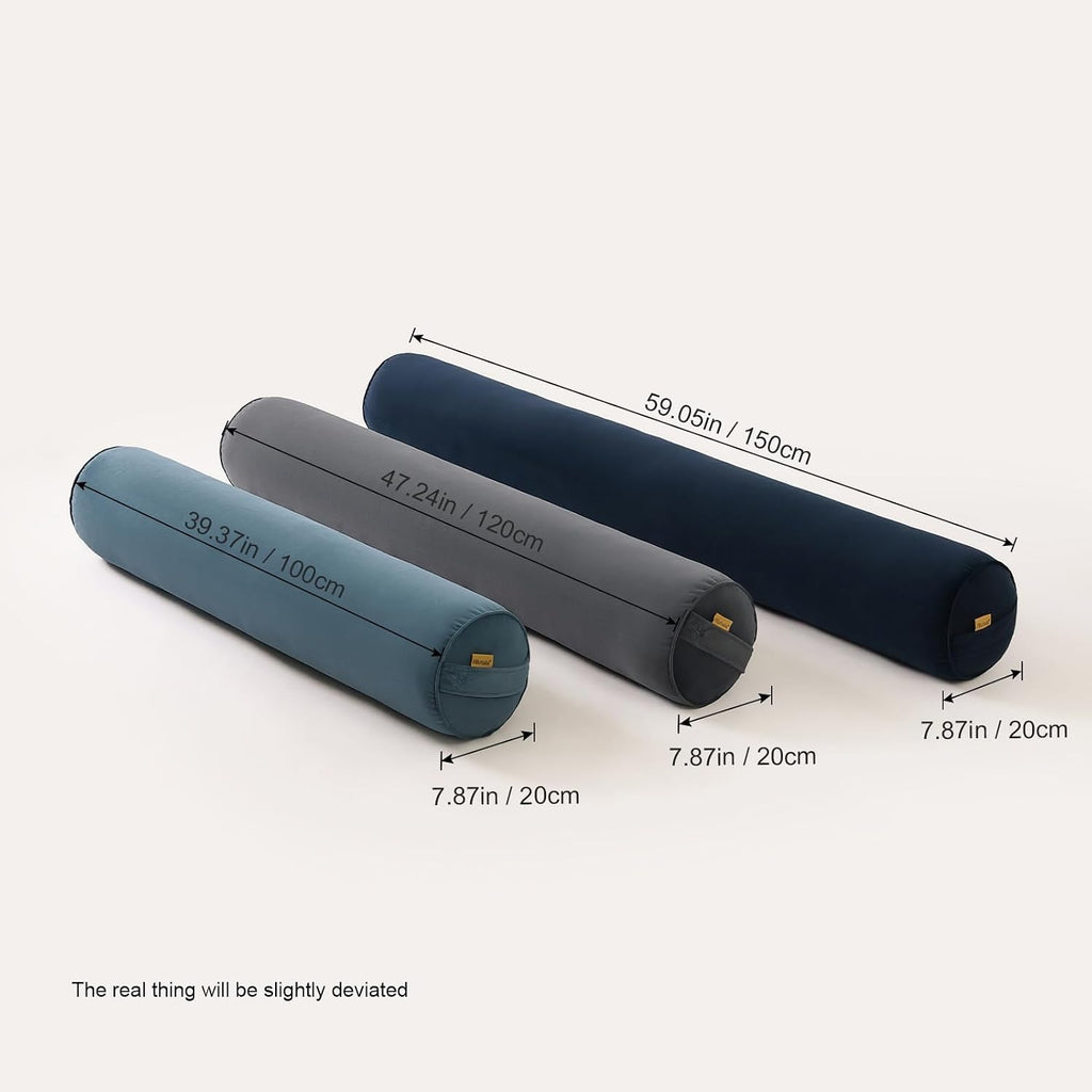 Body Pillow for Adults, Long Round Pillow, Big Cylindrical Pillow, Large Full Bolster Pillows for Side Sleepers (Charcoal Gray, 39.37"*7.87")
