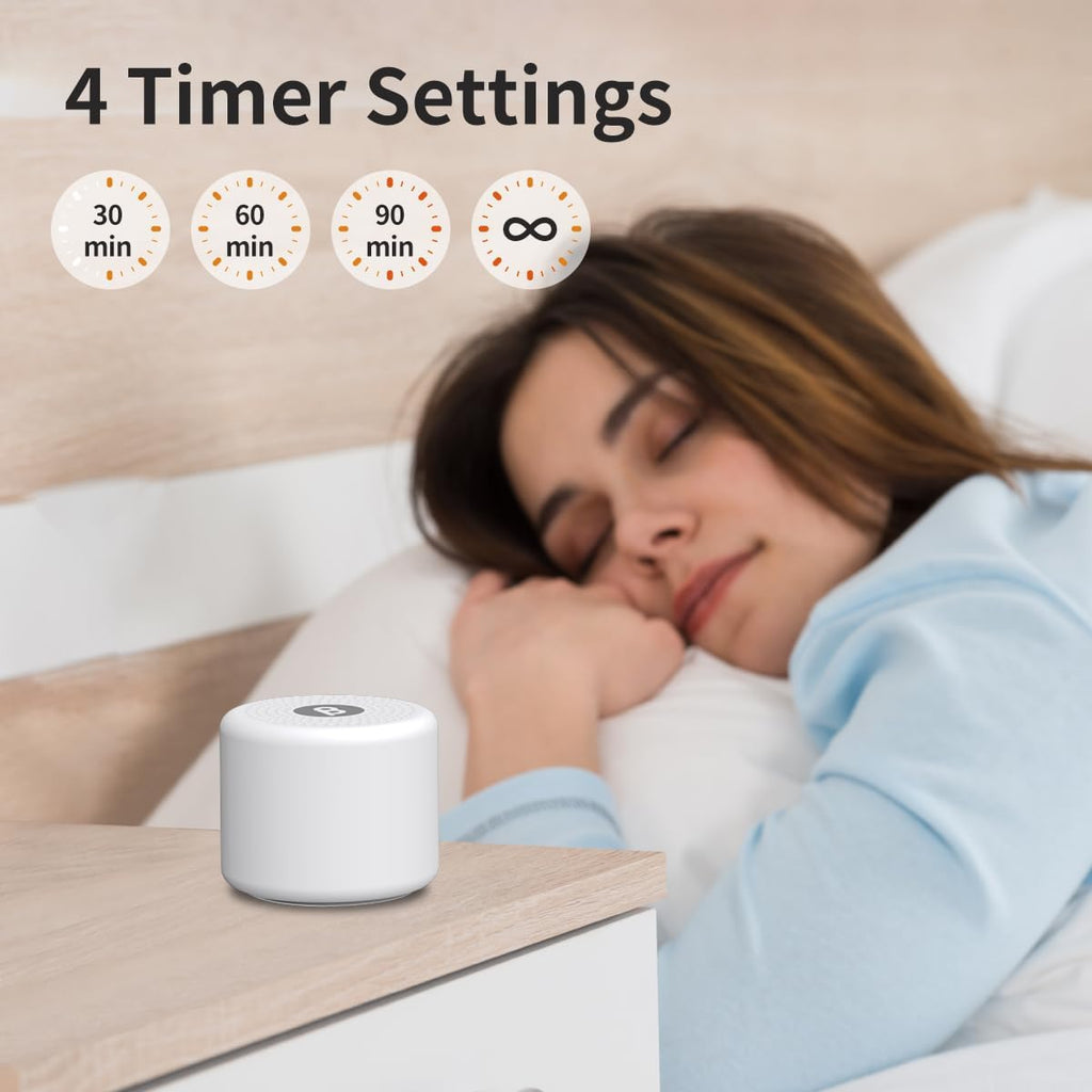 Mini Portable Sound White Noise Machine Baby Patter for Sleep with 30 Soothing Sounds for Baby Kids Adults 32 Volume Levels Sleep Soother…