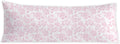 Pink Chinoiserie Floral 20x54 Body Pillow Cover, Grandmillennial Home Decor, Chinoiserie Decor, Vintage Pink and White Flower Decorative…