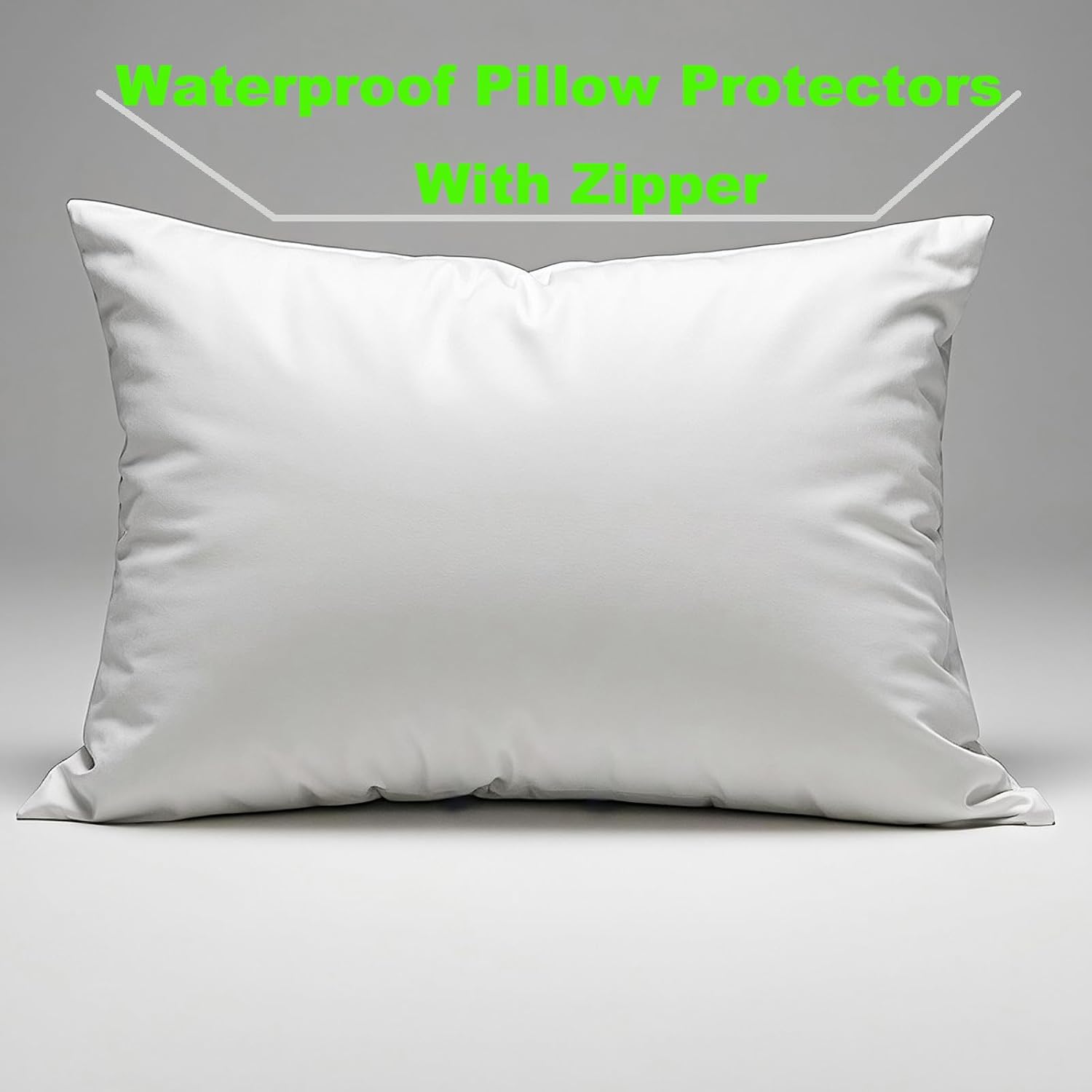 Waterproof Pillow Protectors King 20x38 Inches 1 Pack with Zipper Dust Proof Moisture Proof Sweat Proof Pillow Case Cover Protector Soft…