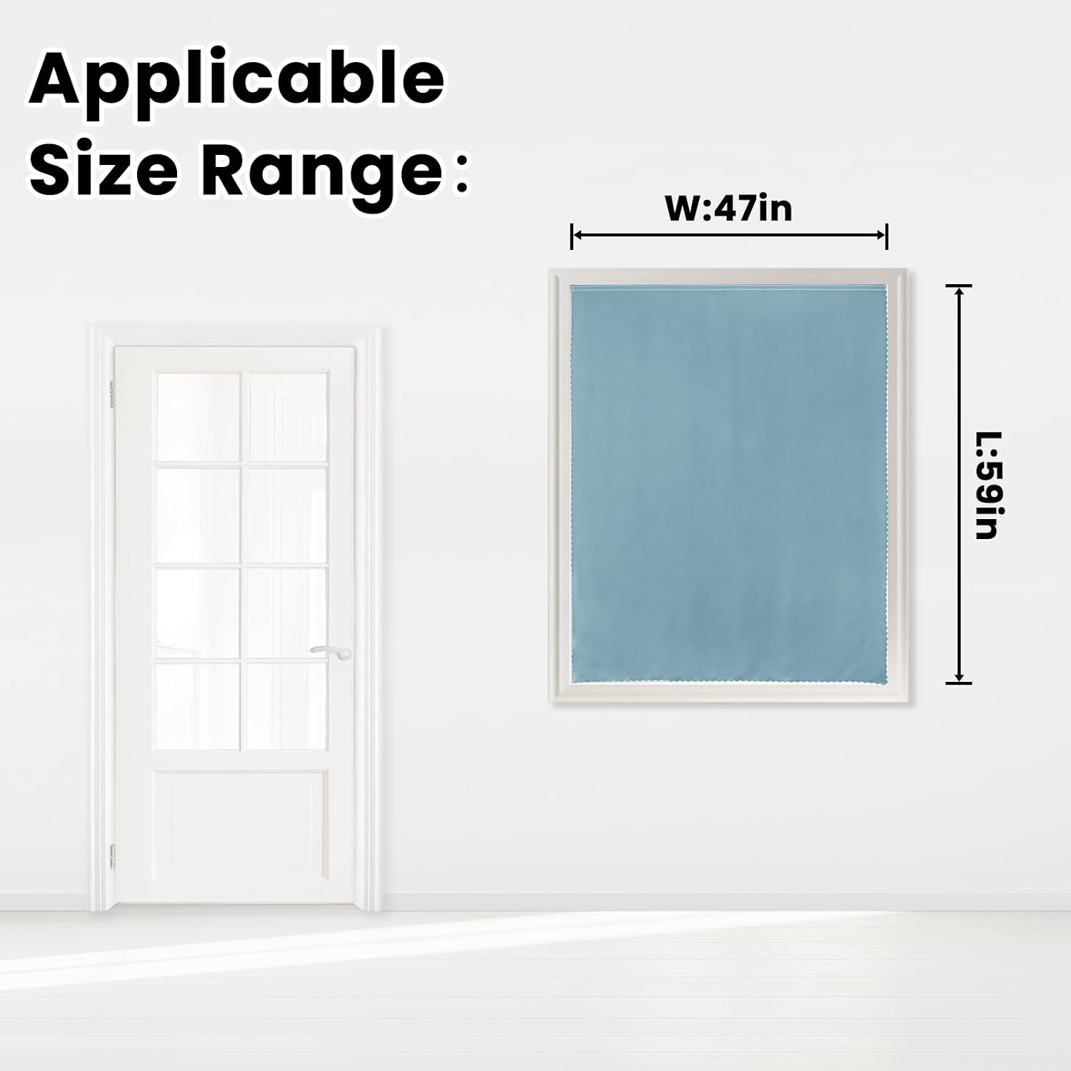 Self Adhesive Curtains, Black Out Shade for Window, Blackout Fabric Temporary Window Coverings Easy to Hang Curtains No Rod Needed, Use…