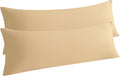 Ntbay 2 Pack Body Pillowcase, 20x54 inches, Light Taupe, Soft, Wrinkle, Fade Resistant, Envelope Closure, Microfiber, 2 Pillowcases, Set of…