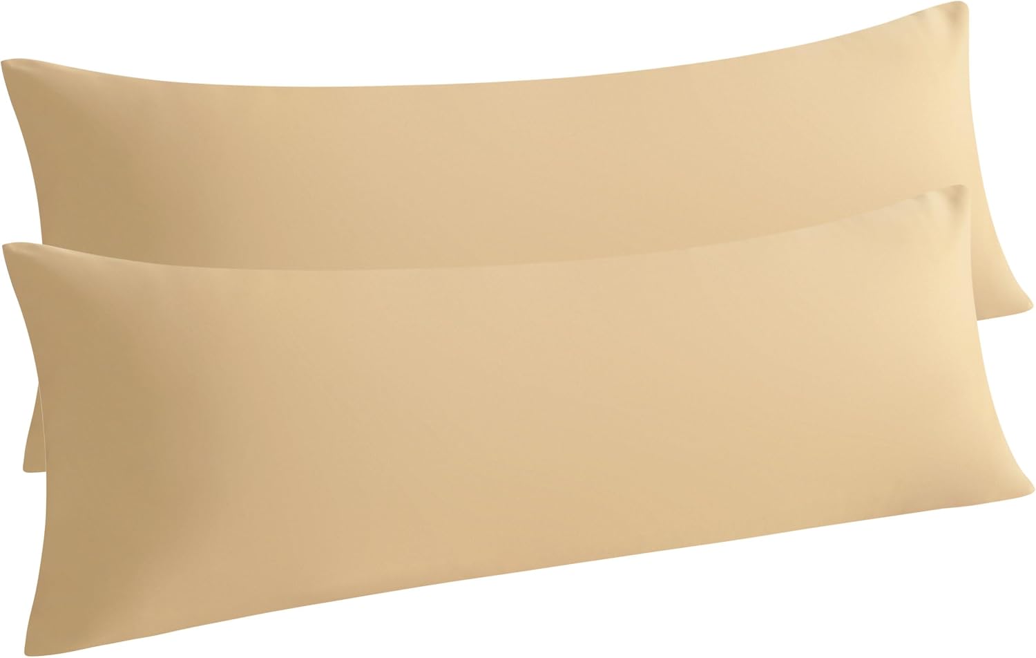 Ntbay 2 Pack Body Pillowcase, 20x54 inches, Light Taupe, Soft, Wrinkle, Fade Resistant, Envelope Closure, Microfiber, 2 Pillowcases, Set of…