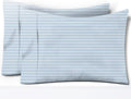 TEXAS LINEN CO. 100% Egyptian Cotton Pillow Cases Set of 2, Texan Talkin' Damask 600 Series Standard/Queen Pillowcase (Light Blue…