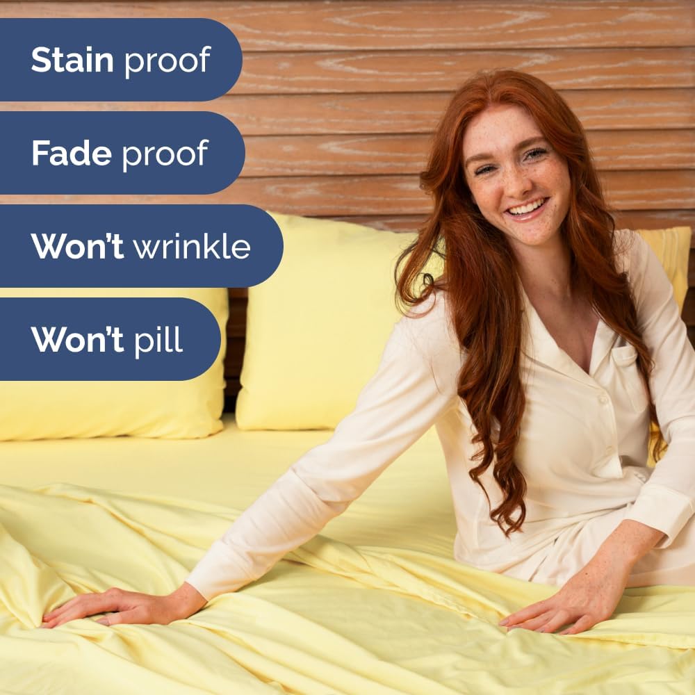 Flex Top Split Head King 4 Piece Sheet Set - Ultra-Soft, Breathable & Cooling Bed Sheets Set - Hotel Luxury Bedding for Women & Men w…
