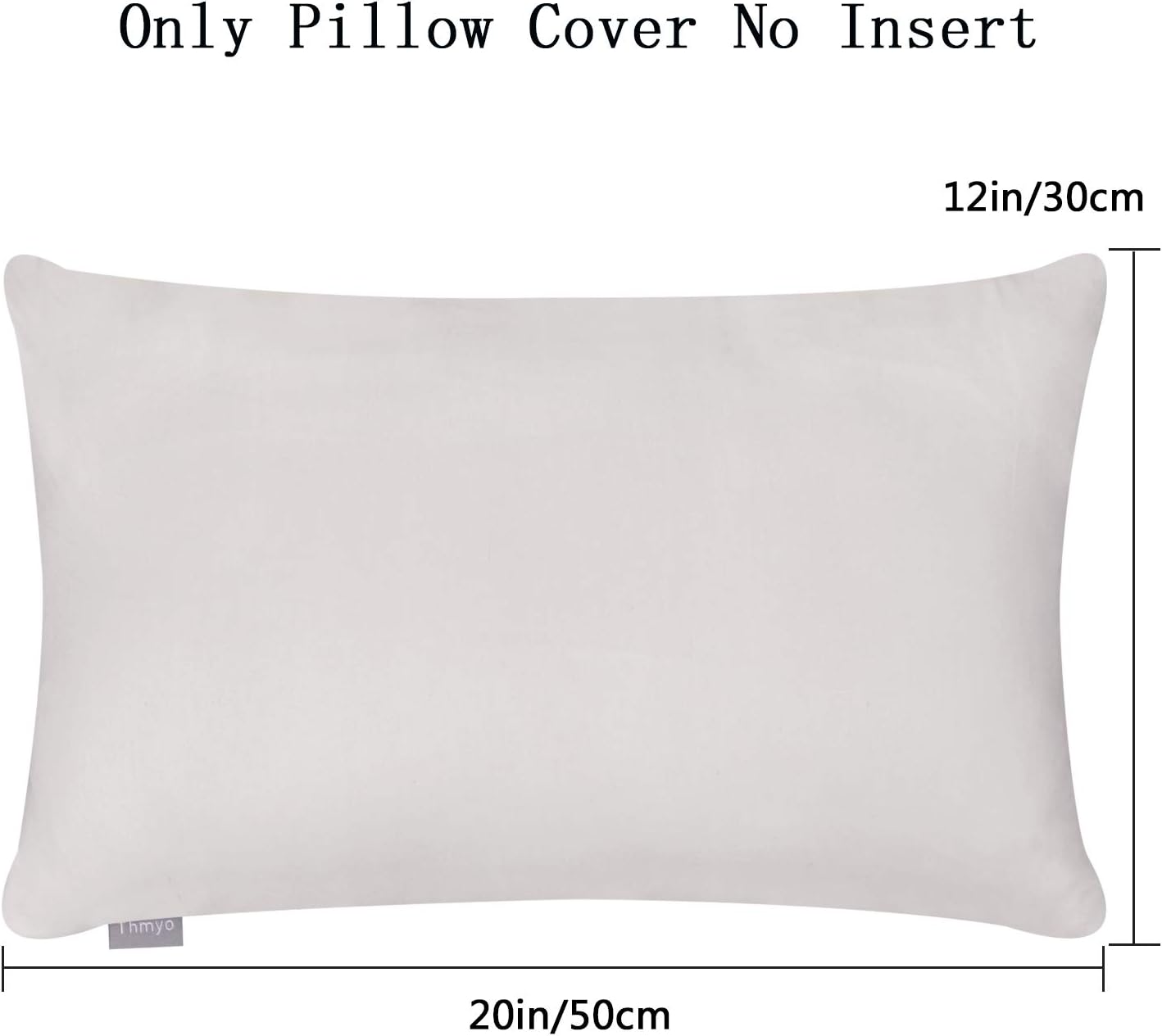 Thmyo 4-Pack 100% Cotton Lumbar Comfortable Solid Decorative Throw Pillow Case Rectangle Cushion Cover Sublimation Blank Pillow Covers DIY…