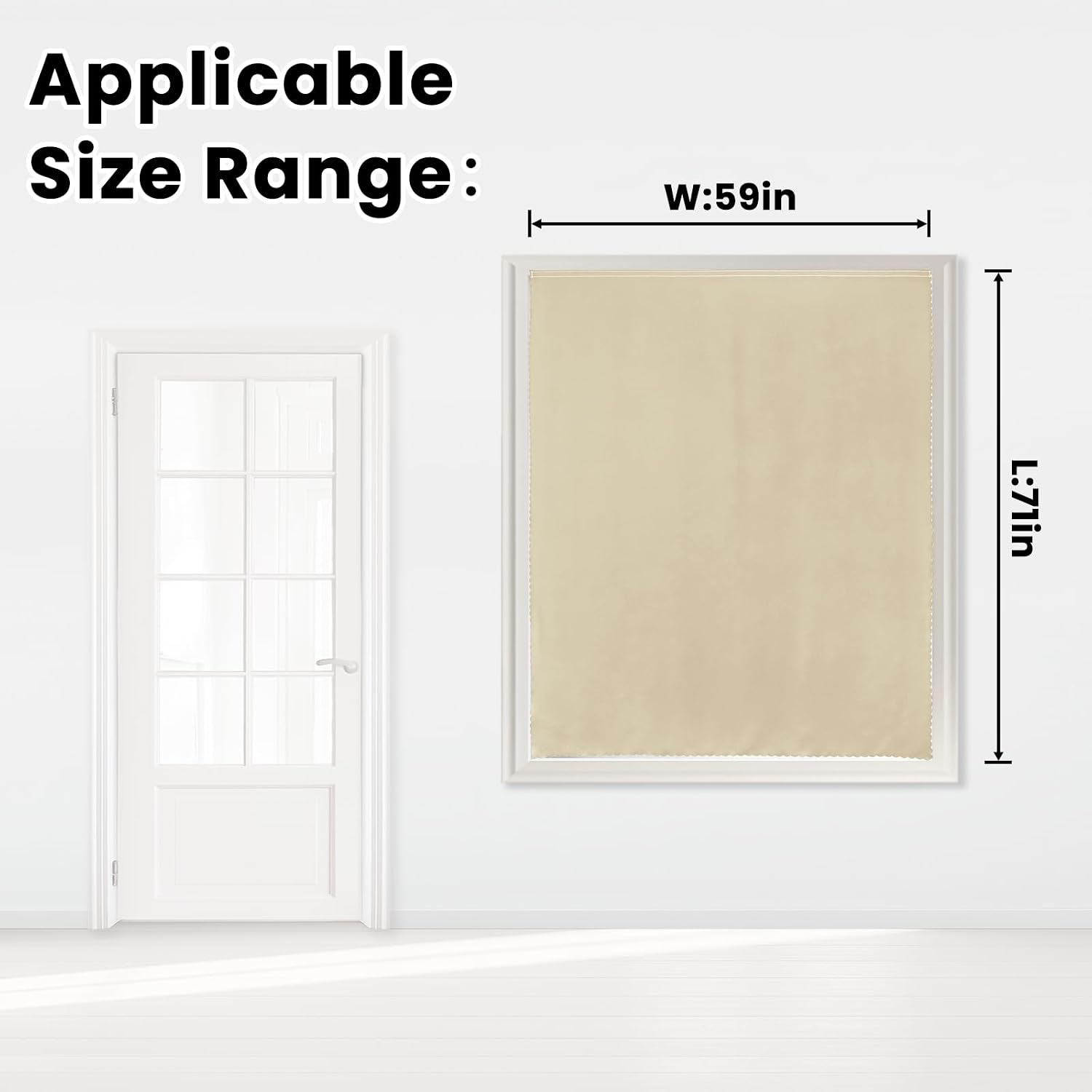 Self Adhesive Portable Blackout Curtains for Bedroom Easy to Install Window Thermal Lnsulated Kitchen Room Darkening Small Window…