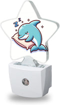 Sleeping Dolphin Night Lights Plug Into Wall Decorative, Cute Animal Sleep Friendly Lamp, Energy Efficient Dusk-to-Dawn Sensor Nightlights…
