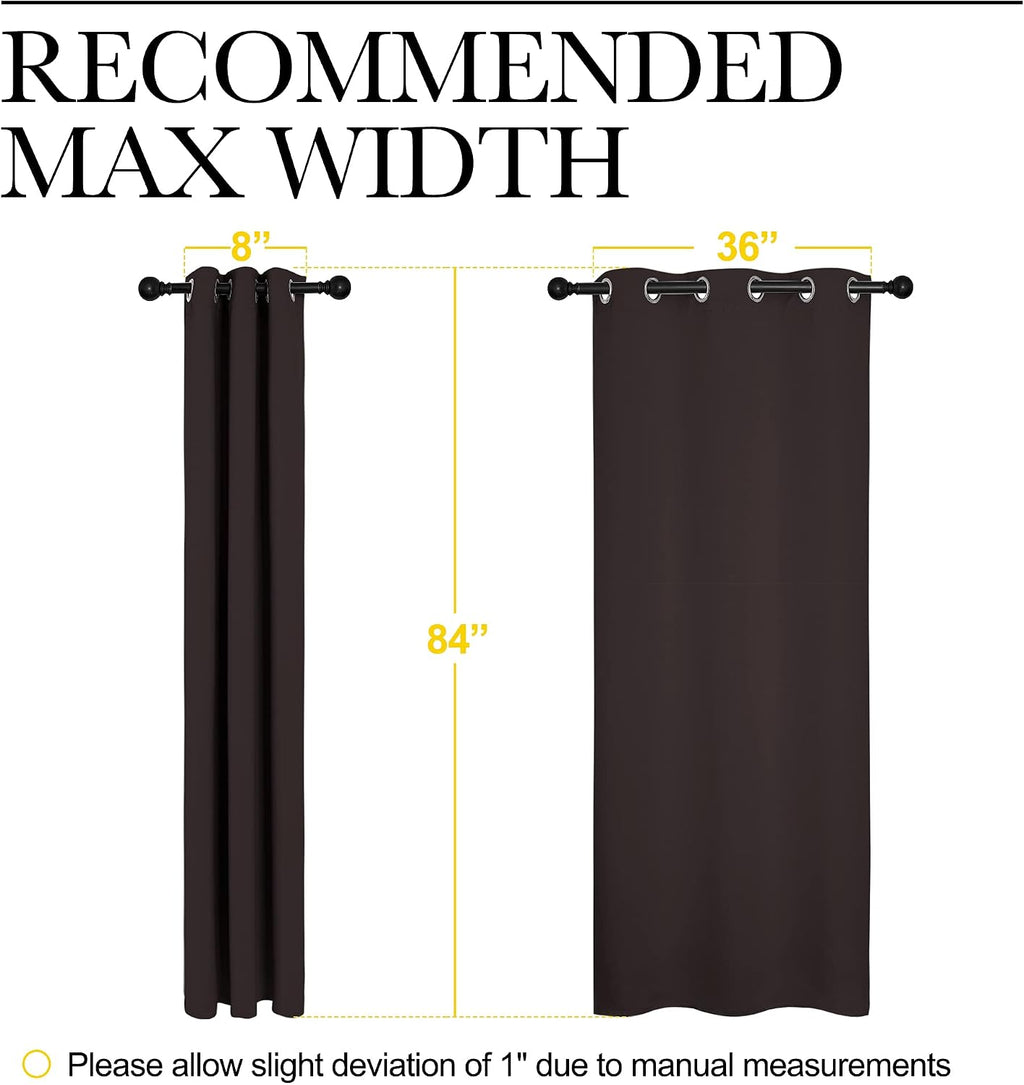 NICETOWN Energy Smart Thermal Insulated Solid Grommet Blackout Curtains/Drapes for Living Room (2 Panels, 42 inches x 84 inches, Toffee…