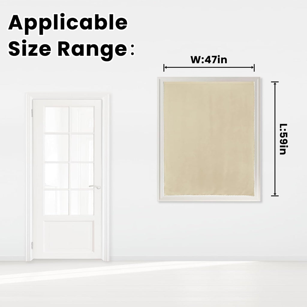 Self Adhesive Portable Blackout Curtains for Bedroom Easy to Install Window Thermal Lnsulated Kitchen Room Darkening Small Window…