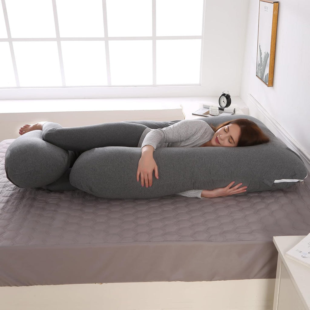 Battop Pregnancy Pillow for Sleeping, Full Body Pillow for Pregnancy Women with Removable Cover, 57 Inch Maternity Pillow, Support for Back…