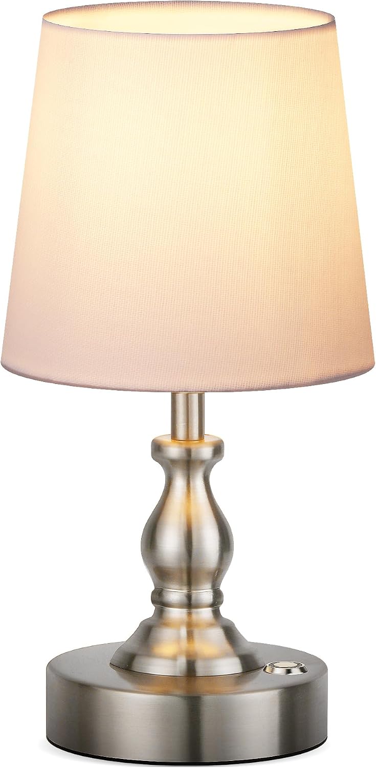 PARTPHONER Mini Cordless LED Table Lamp, 5200mAh Rechargeable Battery Operated Lamp, 3-Level Brightness, Touch Dimmable Desk Lamp…