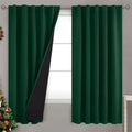 BGment 100% Thermal Insulated Blackout Curtains 63 Inches Long with Liner, Rod Pocket and Back Tab Double Layer Noise Reduce Room…