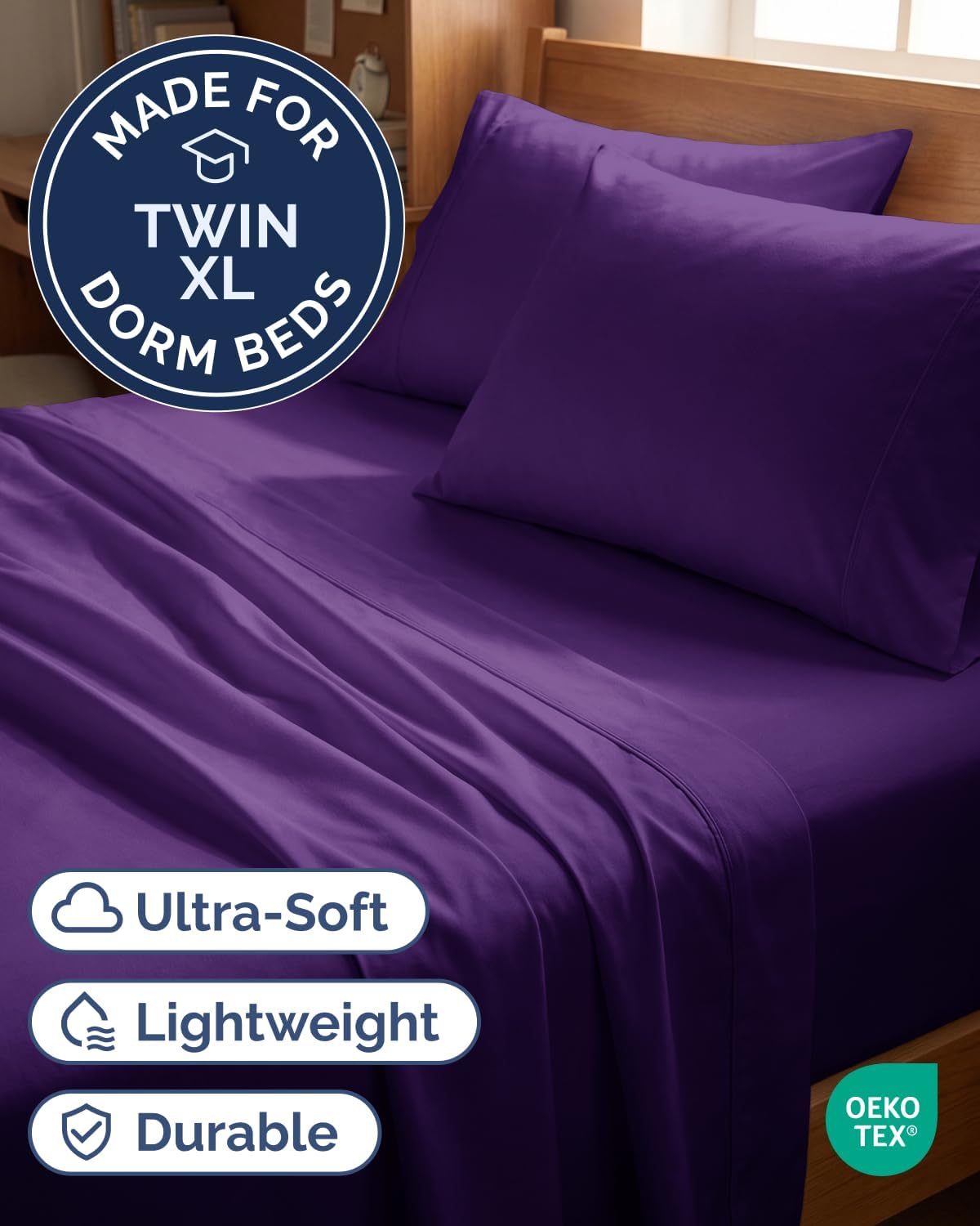 Twin XL 4 Piece Sheet Set - Comfy, Breathable & Cooling - Hotel Luxury Bedding for Women, Men, Kids, Teens & Children - 1 Flat & 1 Fitted…