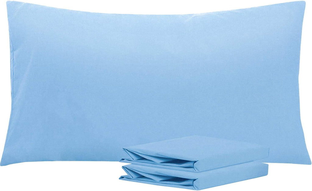 Ntbay King Pillowcase Set - 2 Pack Brushed Microfiber 20x40 Pillowcases - Soft, Wrinkle-Free, Fade-Resistant, Stain-Resistant, Sky Blue Pil…