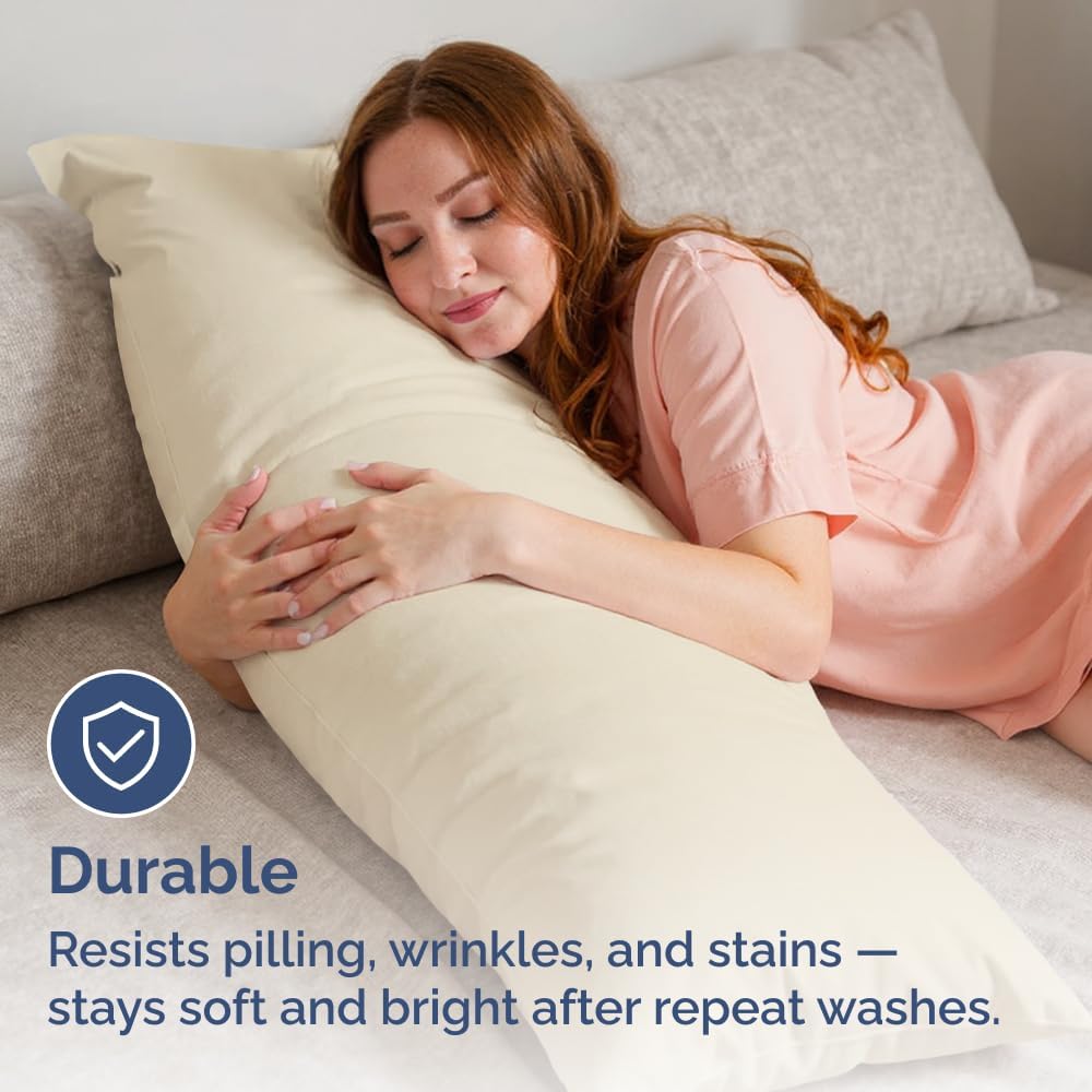 Body Pillowcases Set of 2-20x54 Long Body Pillow Case - Soft Body Pillow Cover for Sleeping & Side Sleepers - Comfy, Breathable, Wrinkle…