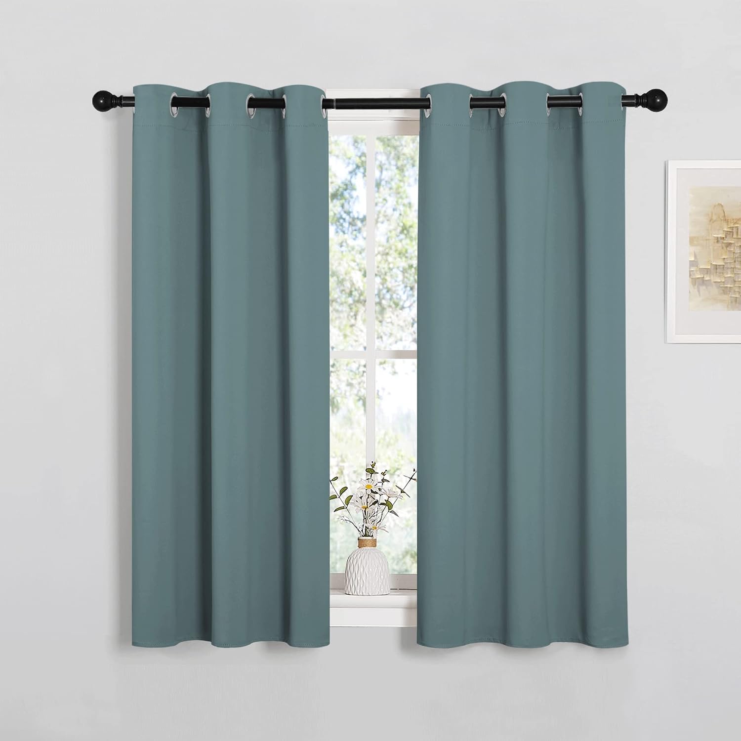 NICETOWN Modern Blackout Curtains Noise Reducing, Thermal Insulated and Privacy Room Darkening Drape Panels for Boy's Guest Room Door…