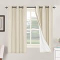 H.VERSAILTEX 100% Blackout Curtains for Bedroom Thermal Insulated Linen Textured Curtains Heat and Full Light Blocking Drapes Living Room…