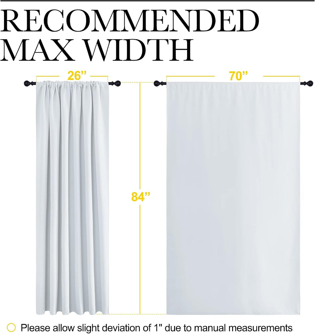 NICETOWN Bedroom Window Curtain Panels - Window Treatment Thermal Insulated Rod Pocket Room Darkening Curtains/Drapes for Patio Door…