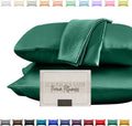 Elegantcomfort Elegant Comfort Silky and Luxurious 2-Piece Satin Pillowcase Set for Healthier Skin and Hair, Hidden Zipper Closure and Beau…