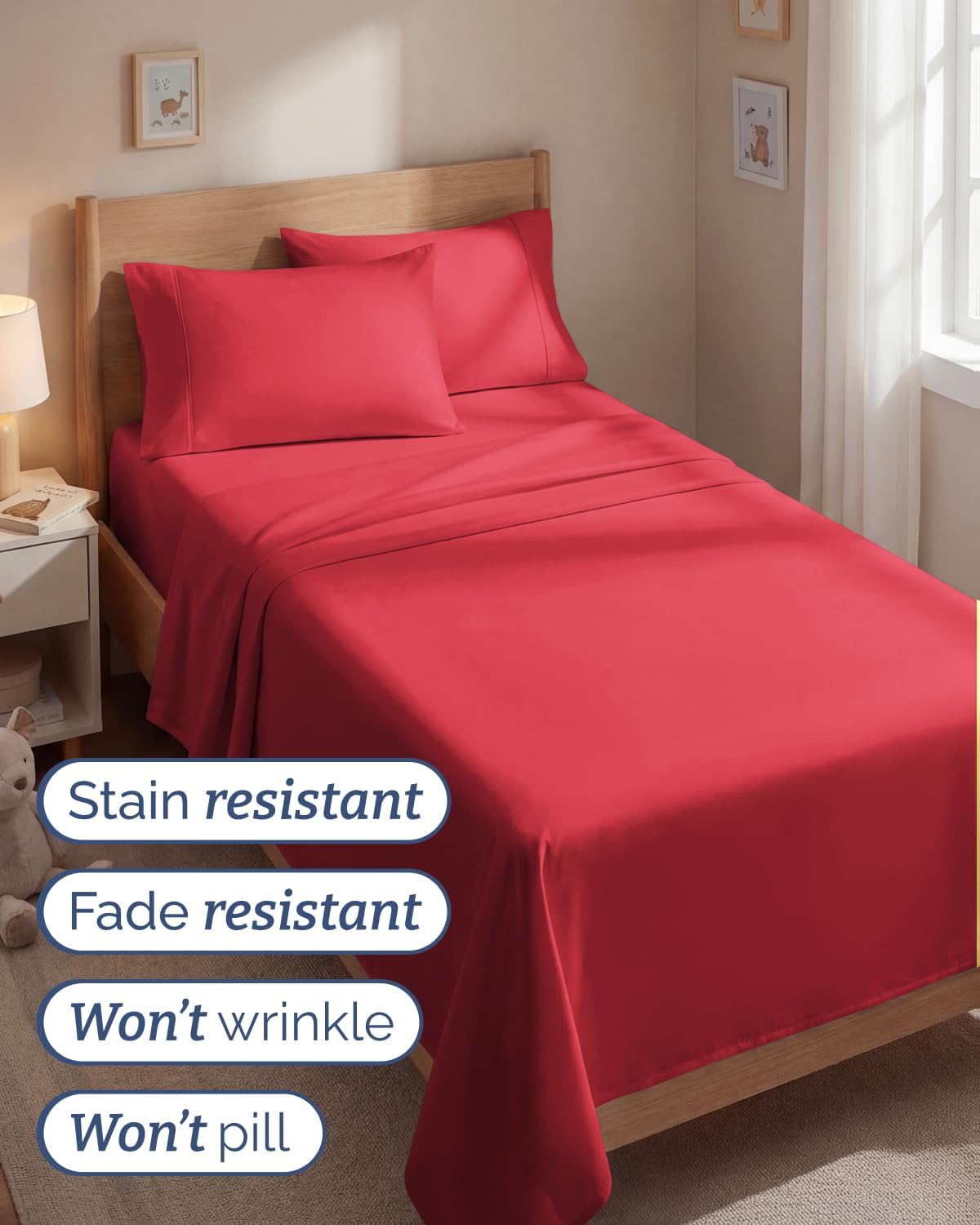 Twin 4 Piece Sheet Set - Comfy, Breathable & Cooling - Soft Hotel Luxury Bedding for Women, Men, Kids, Teens & Children - 1 Flat & 1…