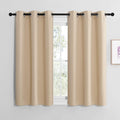 NICETOWN Room Darkening Draperies Window Curtain Panels, Thermal Insulated Grommet Room Darkening Curtains for Bedroom (Biscotti Beige, 2…