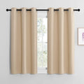 NICETOWN Room Darkening Draperies Window Curtain Panels, Thermal Insulated Grommet Room Darkening Curtains for Bedroom (Biscotti Beige, 2…