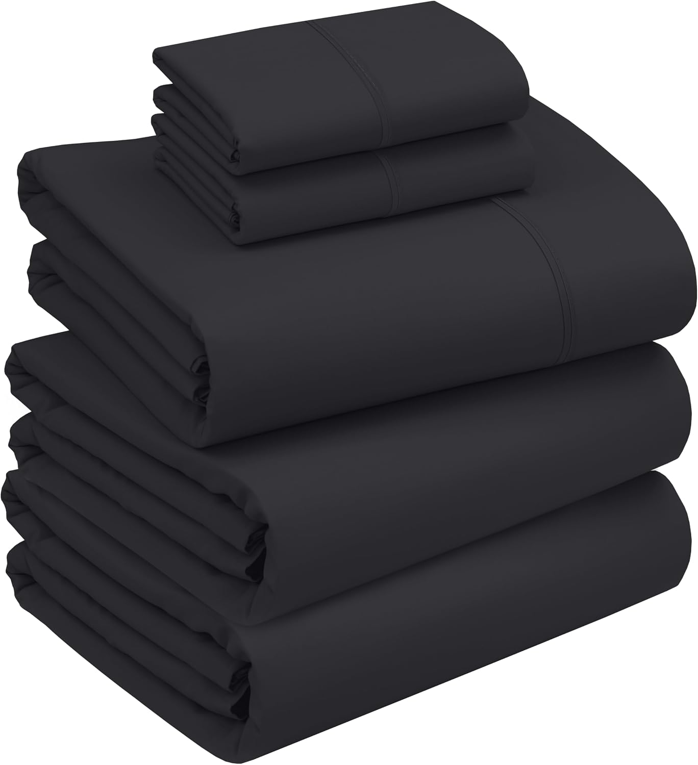 Ruvanti 100% Cotton Percale Sheets Split King Size – Crisp Cooling Bed Sheets for Hot Sleepers, Deep Pocket 16”, Soft Breathable & Durable…