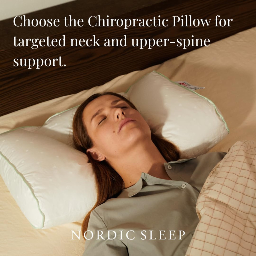 FOSSFLAKES - Orthopaedic Neck Support Pillow - Down Alternate Exclusive Filing, Pillow for Side Sleepers, Back Sleepers & Stomach Sleepers…