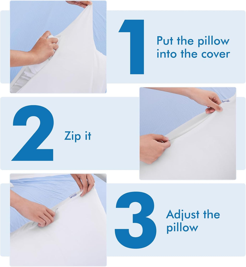 Avolare Cooling Body Pillow Cases 1 Pack, Arc-Chill 3.0 Cooling Body Pillow Cover for Hot Sleepers with Zipper(Q-Max>0.5), Soft Silky 20" x…