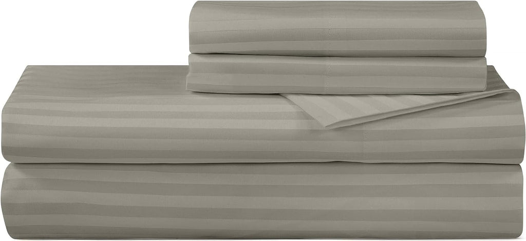 Royalelinens ROYALE LINENS 300 Thread Count 100% Long Staple Combed Cotton Printed Sheet Set - 4 Piece Queen Bed Sheets - 1 Fitted, 1 Flat…