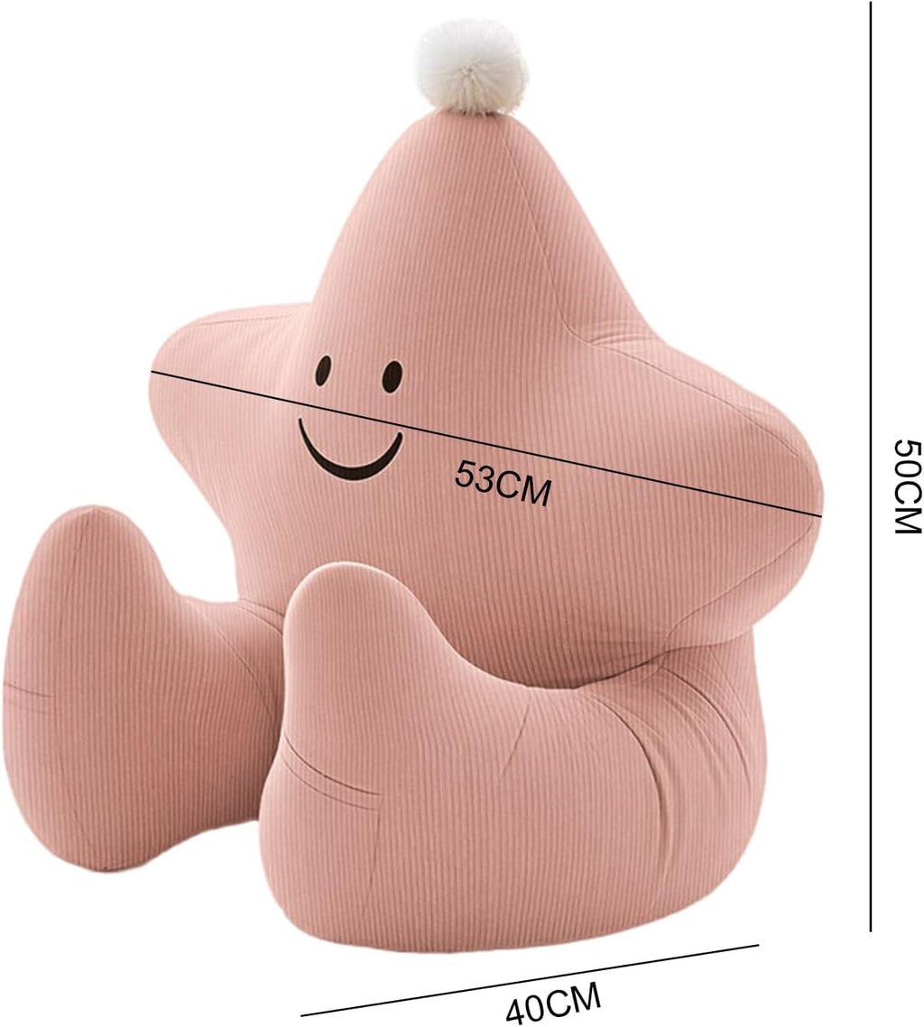 Ceanlex Reading Pillow for Kids, Teens Backrest, Cute Star Shape Bed Rest Chair with Armrest, Support Cushion for Sitting in Bed, Couch, Be…