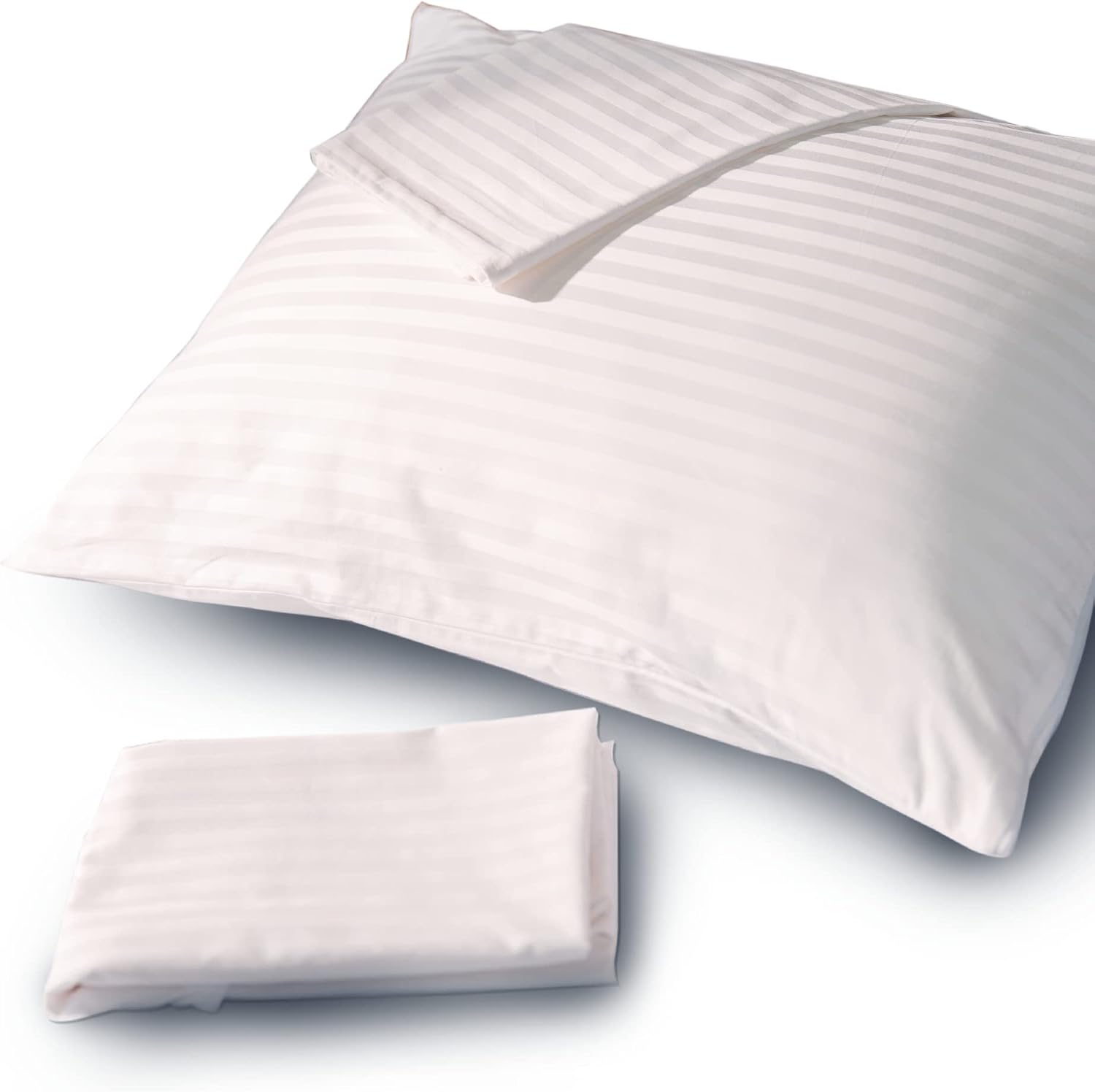 FeelAtHome 100% Cotton Pillow Protector with Zipper Waterproof Pillow Case Covers - 20x26 Inches (Pack of 4, Standard) - Noiseless…