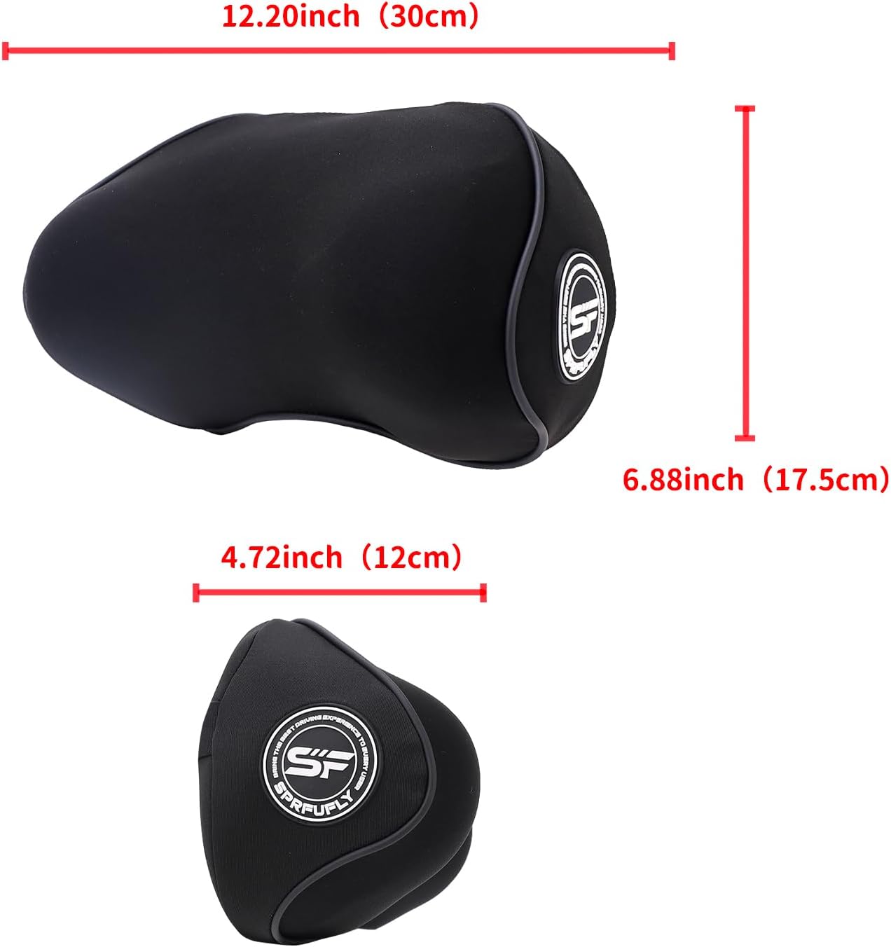 Sprfufly 2 Pack - Car Headrest Pillow for Neck Support, 100% Memory Foam Car Neck Pillow with Sleep Mask - Universal Fit Head Rest Travel P…