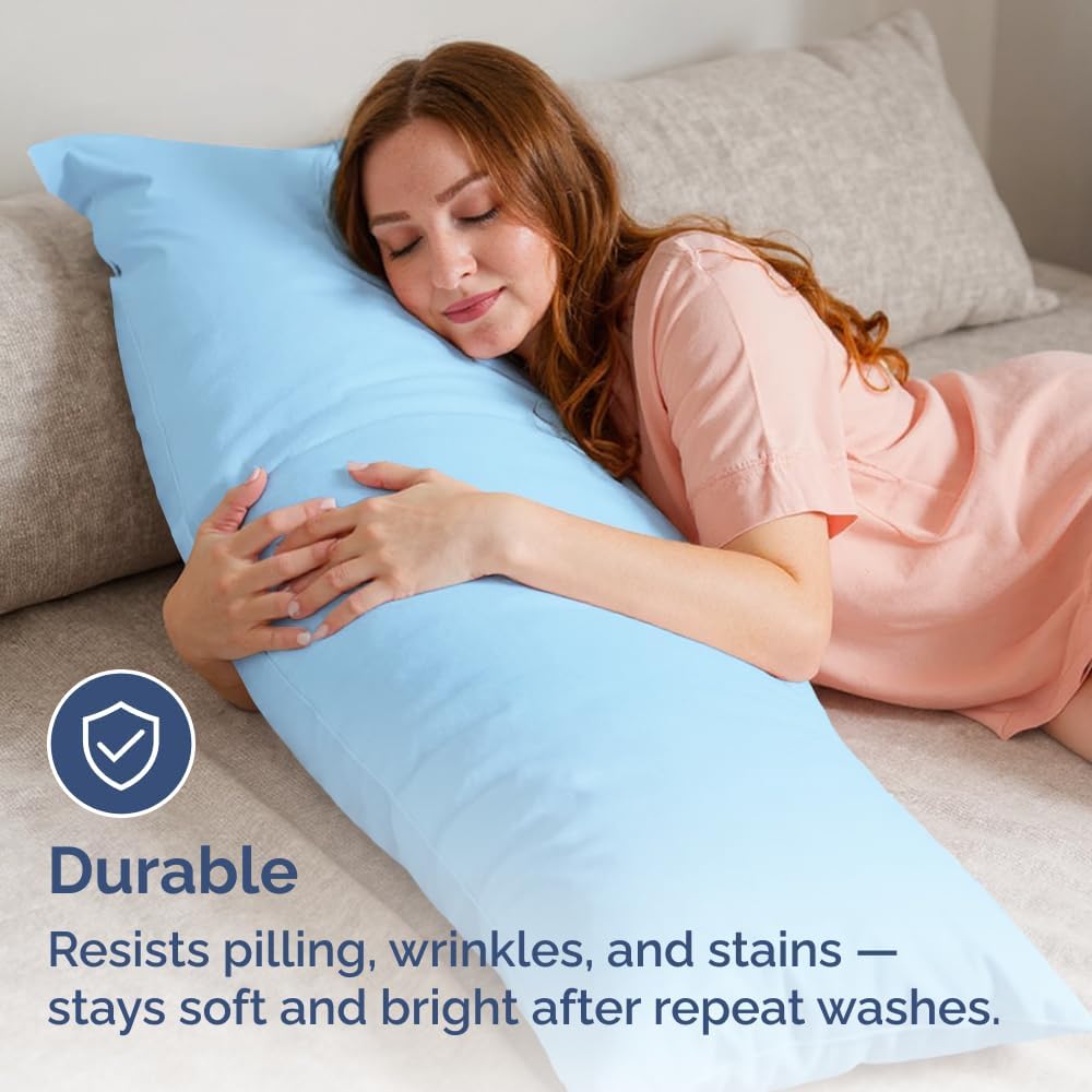 Body Pillowcases Set of 4-20x54 Long Body Pillow Case - Soft Body Pillow Cover for Sleeping & Side Sleepers - Comfy, Breathable & Fade…