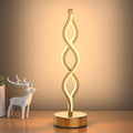 NUÜR Gold Infinity Spiral LED Table Lamp, Lamps for Bedrooms Dimmable Metallic Bedside Lamp with Touch Controller, 3 Colour Temperature…
