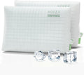 Noffa 2 Pack Extra Soft Ice-Feel Cooling Pillows for Sleeping – Standard Size Bed Pillows with Breathable Sponge-Fill Support, Ice-Fabric C…