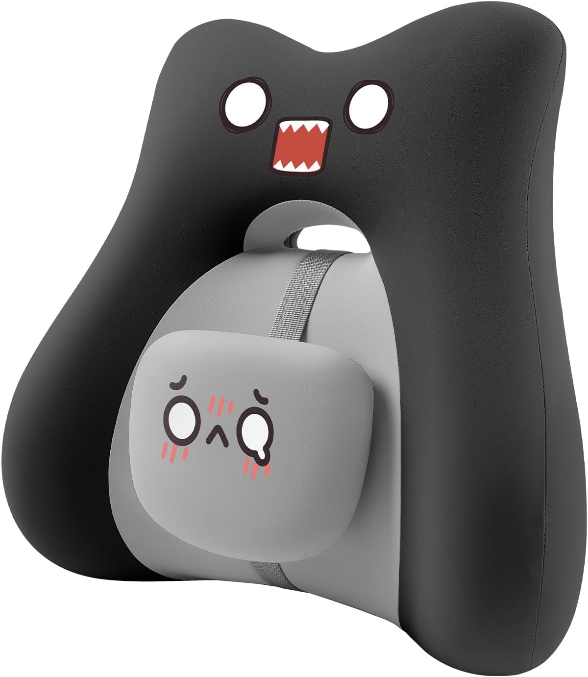Bebas Lumbar Support Pillow for Car & Office Chair - Ergonomic Back Support Cushion with Adjustable Memory Foam Bolster, Cute Cartoon Desig…