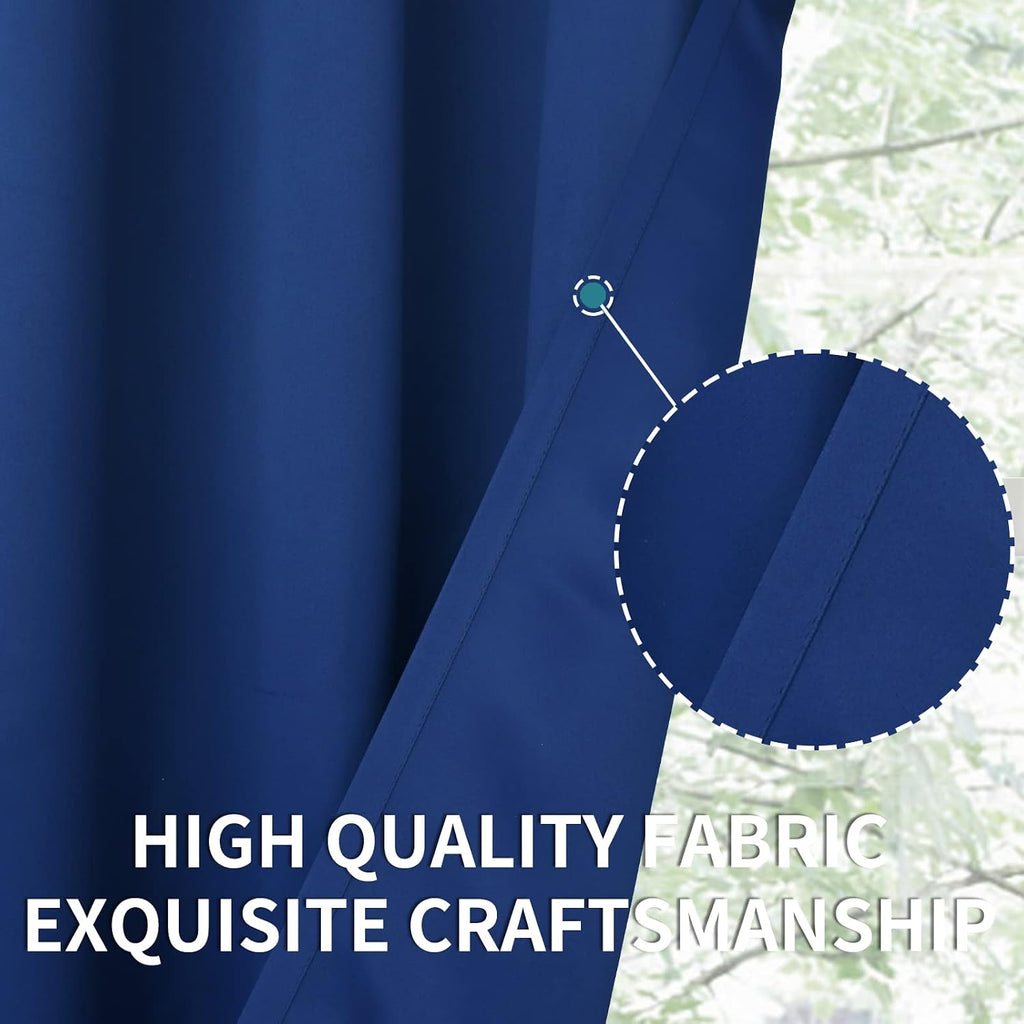 BGment Blackout Curtains for Bedroom - Grommet Thermal Insulated Room Darkening Curtains for Living Room, 52 x 72 Inch, 2 Panels, Royal Blu…