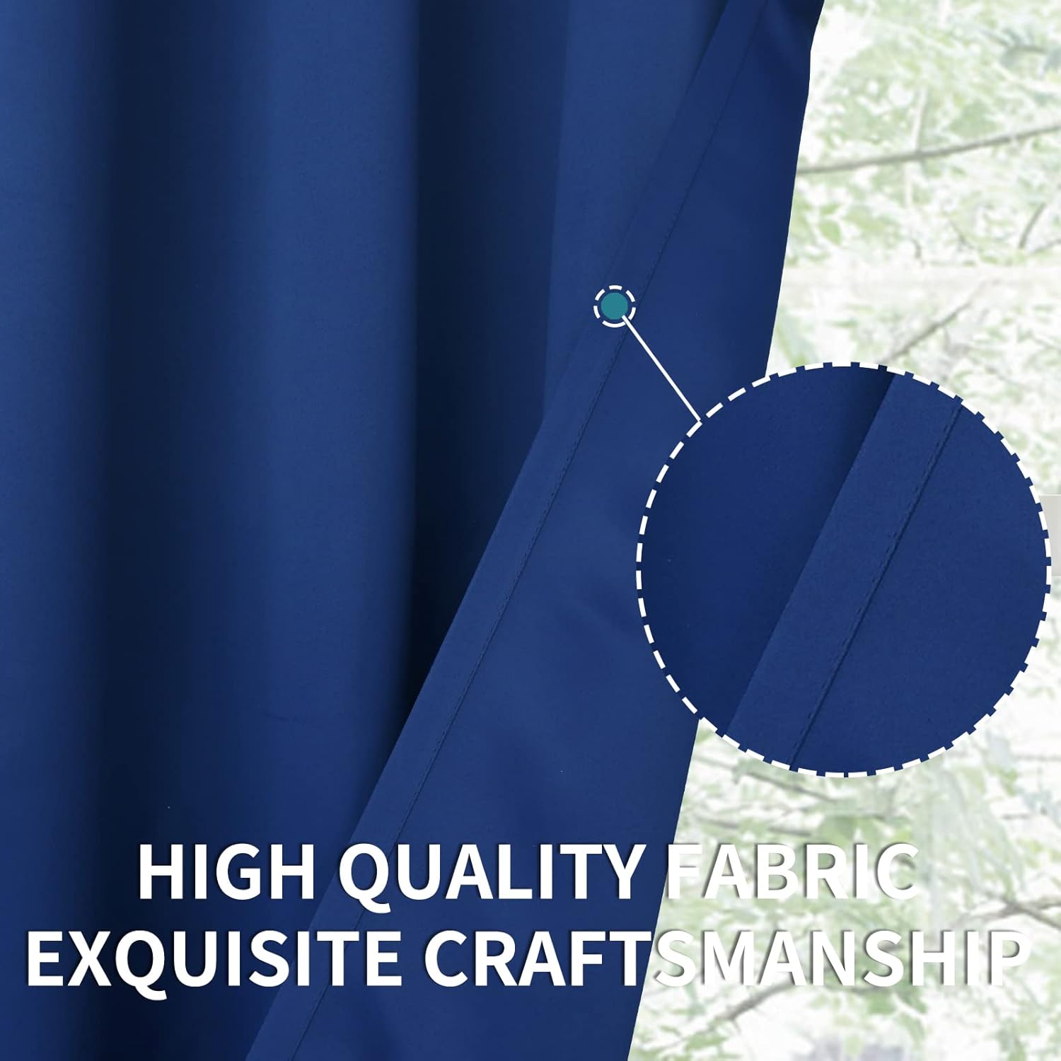 BGment Blackout Curtains for Bedroom - Grommet Thermal Insulated Room Darkening Curtains for Living Room, 52 x 63 Inch, 2 Panels, Royal Blu…