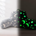 Holawakaka Glow in The Dark Reading Pillow for Sitting up in Bed Sofa Kids Teens, Luminous Moon Stars Backrest Pillow with Arms for Boys…
