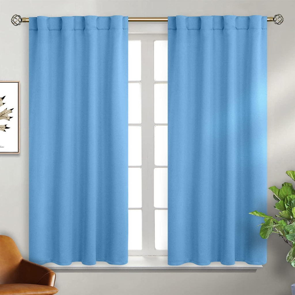 BGment Rod Pocket and Back Tab Curtains for Bedroom - Thermal Insulated Room Darkening Curtains for Living Room, 2 Window Curtain Panels (3…