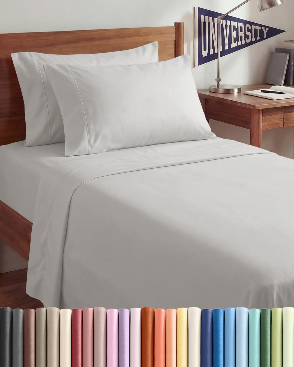 Twin XL 4 Piece Sheet Set - Comfy, Breathable & Cooling - Soft Hotel Luxury Bedding for Women, Men, Kids, Teens and Children - 1 Flat & 1…